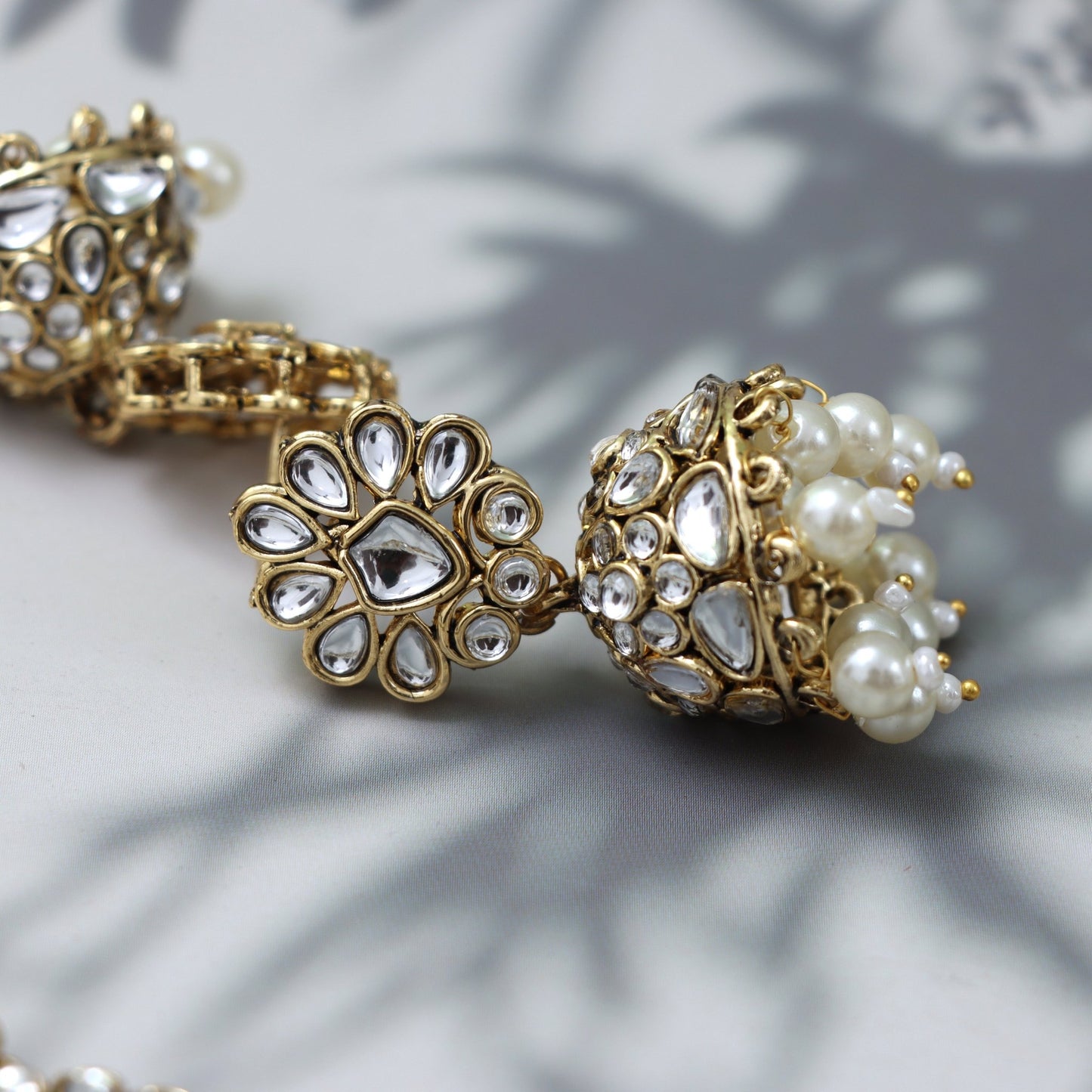 Traditional Kundan Pearl Necklace with Earrings and Maang Tikka - SHILPRATNAA