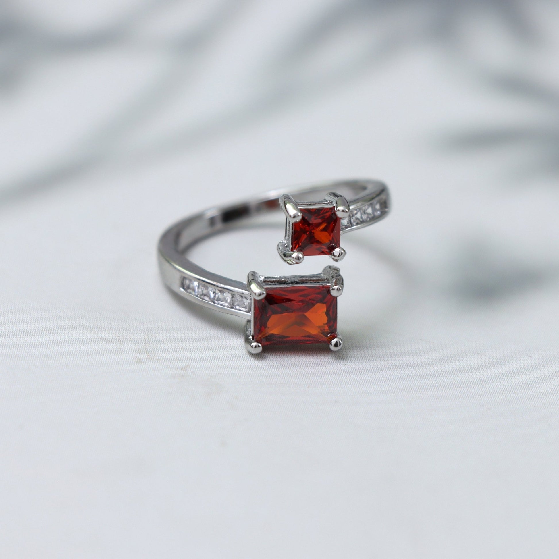 Crimson Spark Duo Ring - SHILPRATNAA