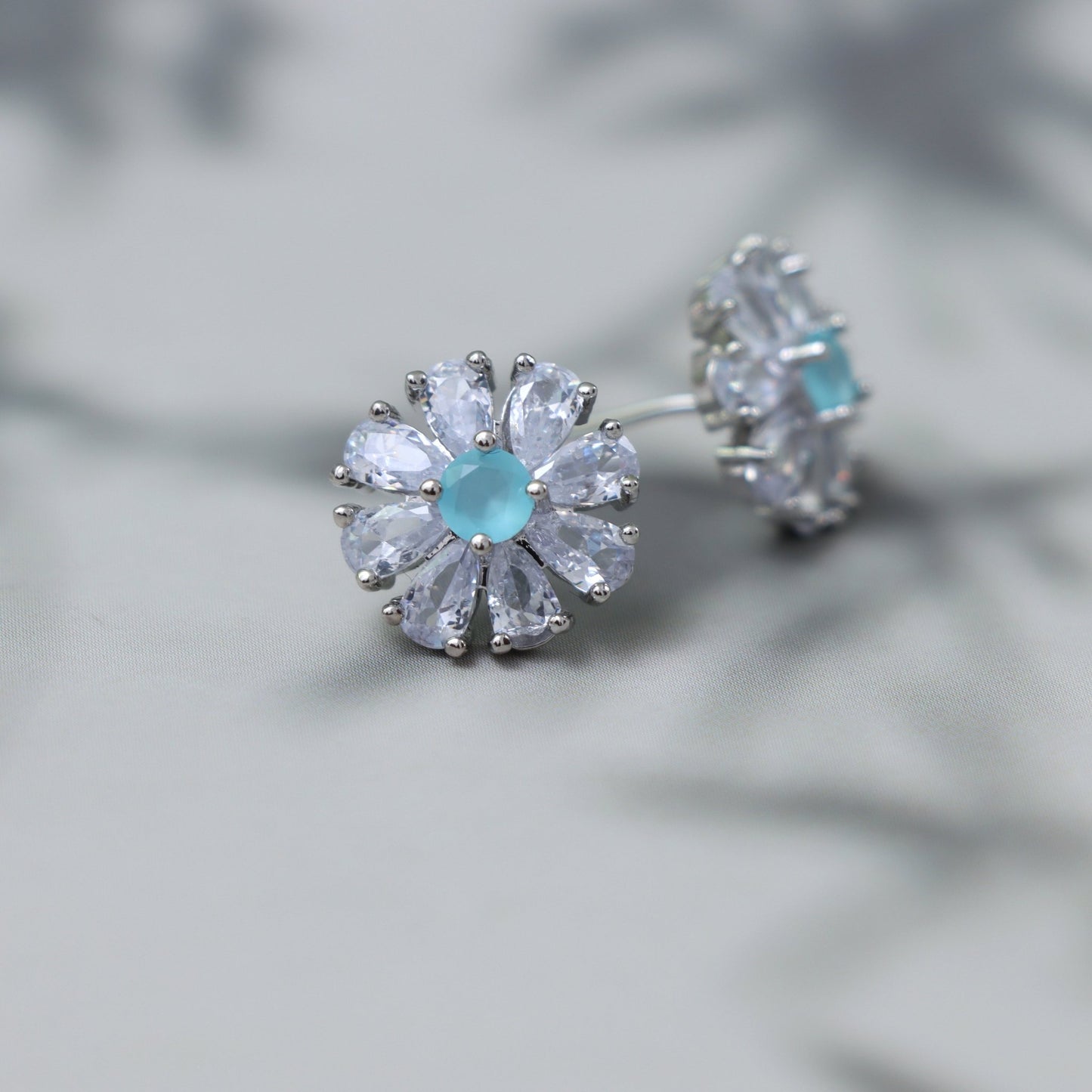 Crystal Bloom Stud Earrings - SHILPRATNAA