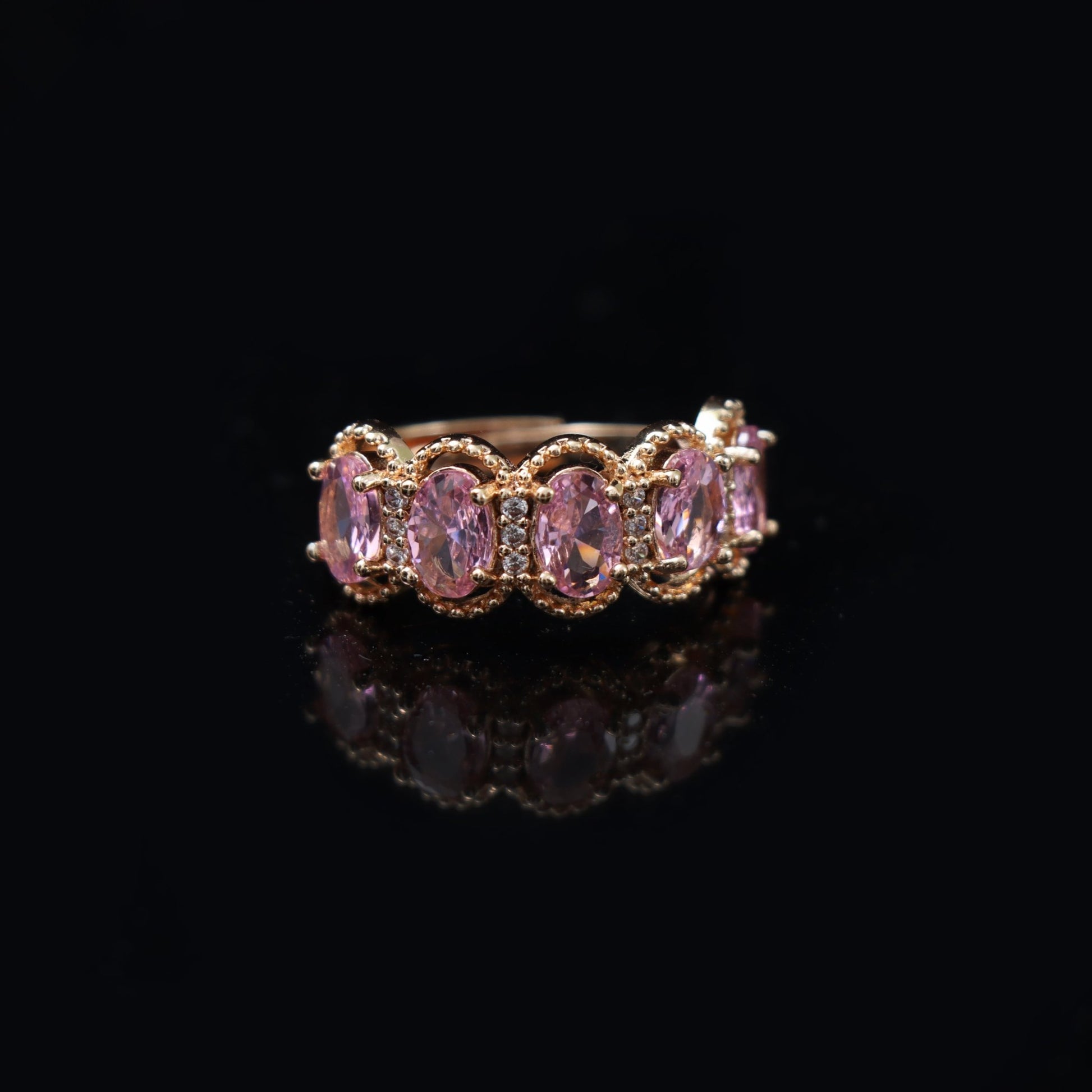 Rose Gold Pink Harmony Ring - SHILPRATNAA