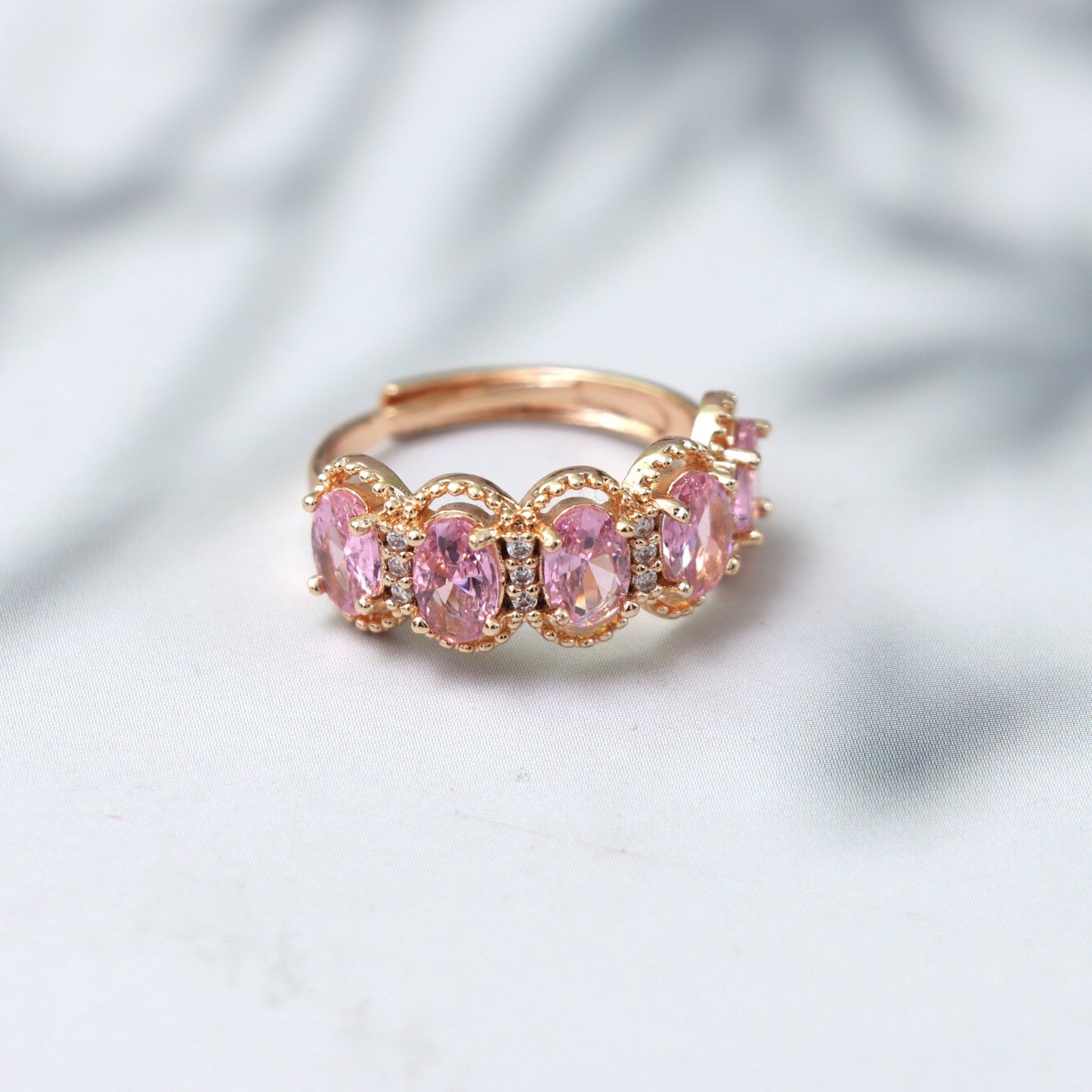 Rose Gold Pink Harmony Ring - SHILPRATNAA